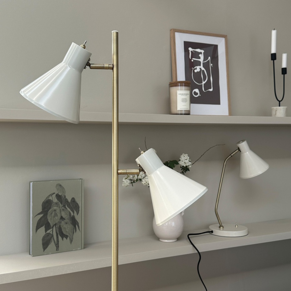 Lampadaire en Métal, crème blanc SLEEP