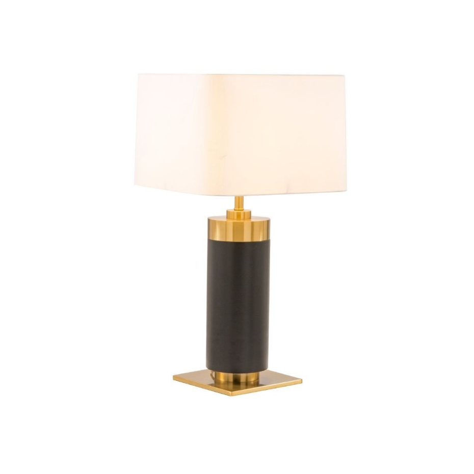 Lampe à poser en métal noir et finition laiton doré H73 cm - VENDOME