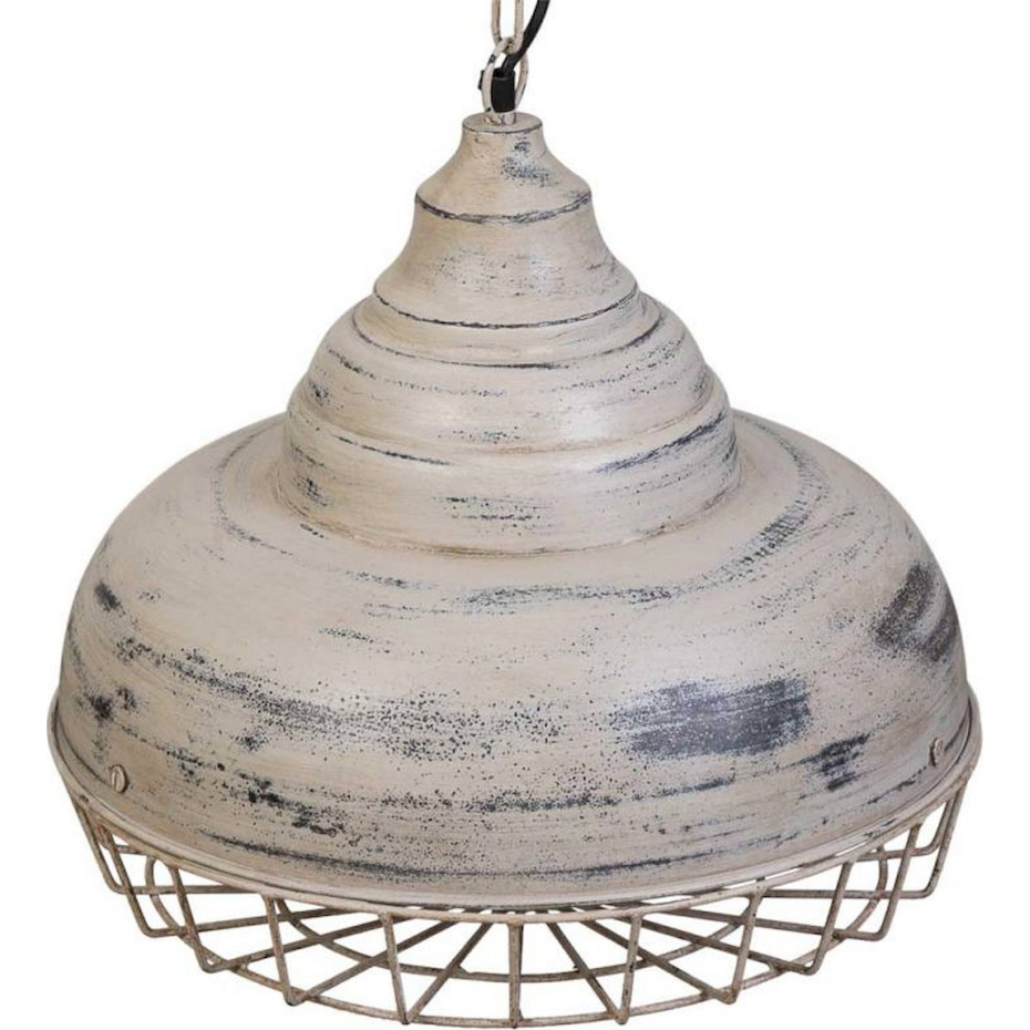Suspension ronde en fer style industriel