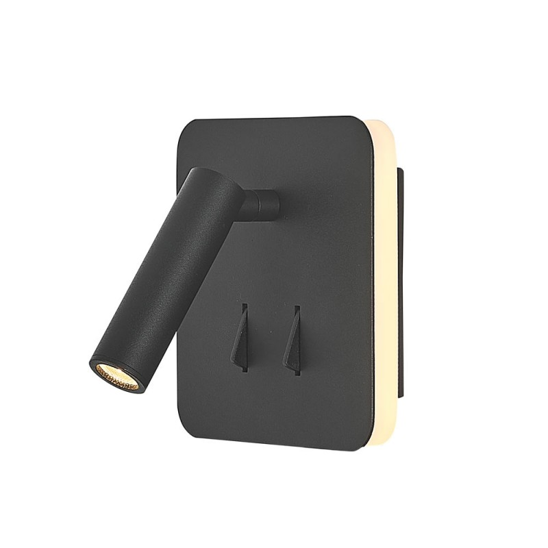Applique Led Tête De Lit Noire Cayman II