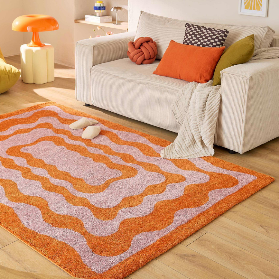 Tapis de salon rétro année 70 GROOVY