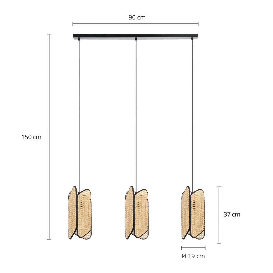Suspension en bois design, Bassiola