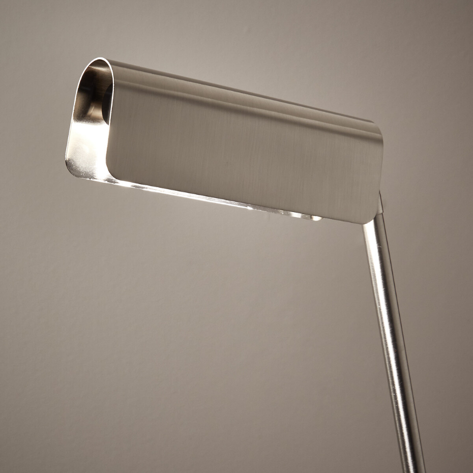 Lampadaire-liseuse articulé, nickel satiné, Phili