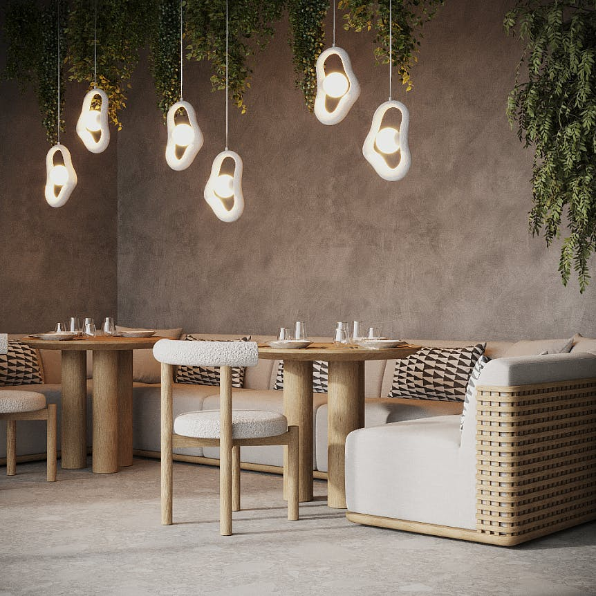Suspension organique 1 globe LULING
