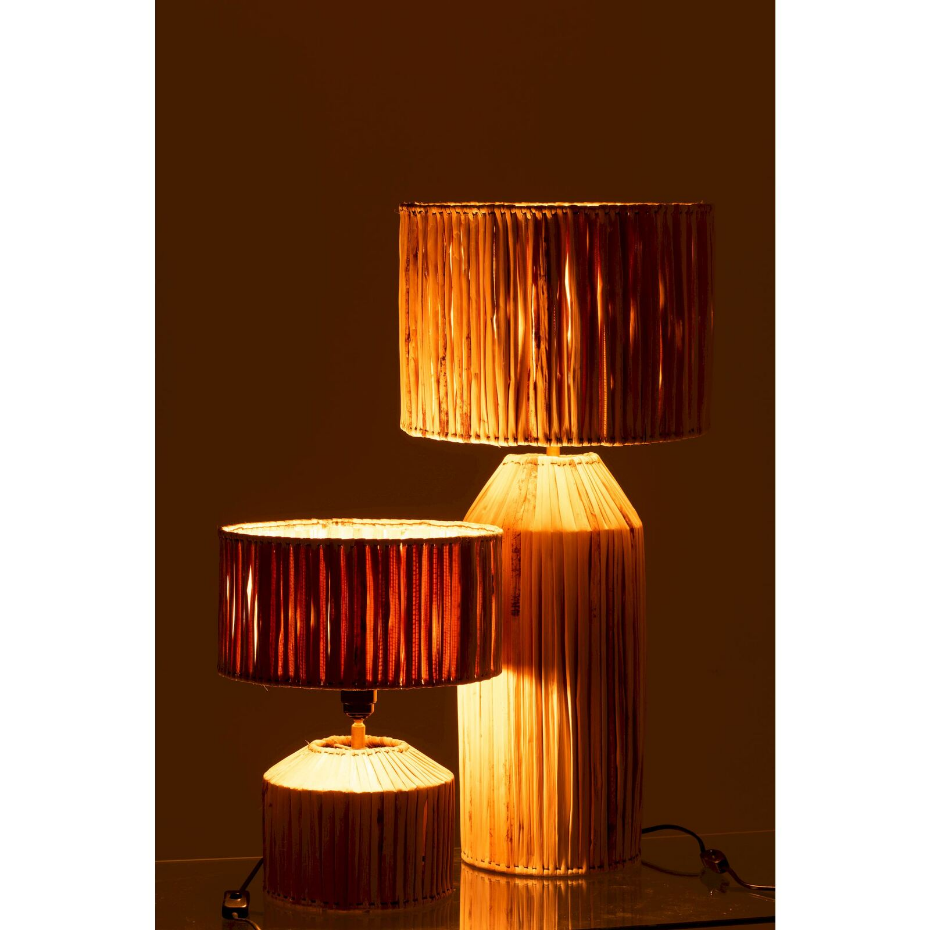 Lampe de salon en fibre naturelle feuille de bananier Ulysses