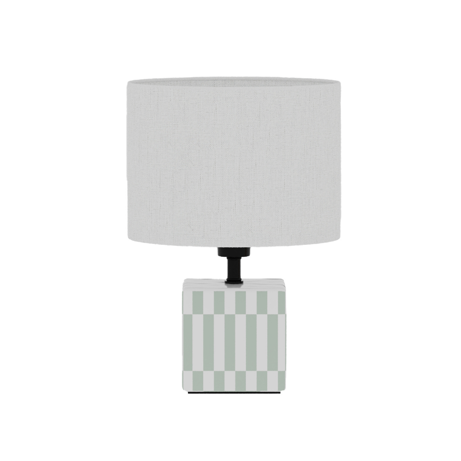 Petite Lampe à poser en Céramique & Abat-jour Lin-MANET PETIT