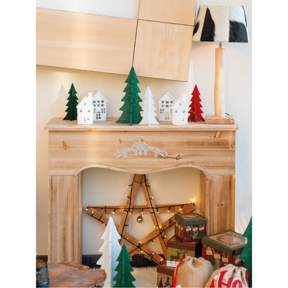 Pied de lampe en bois d'eucalyptus Grand modèle