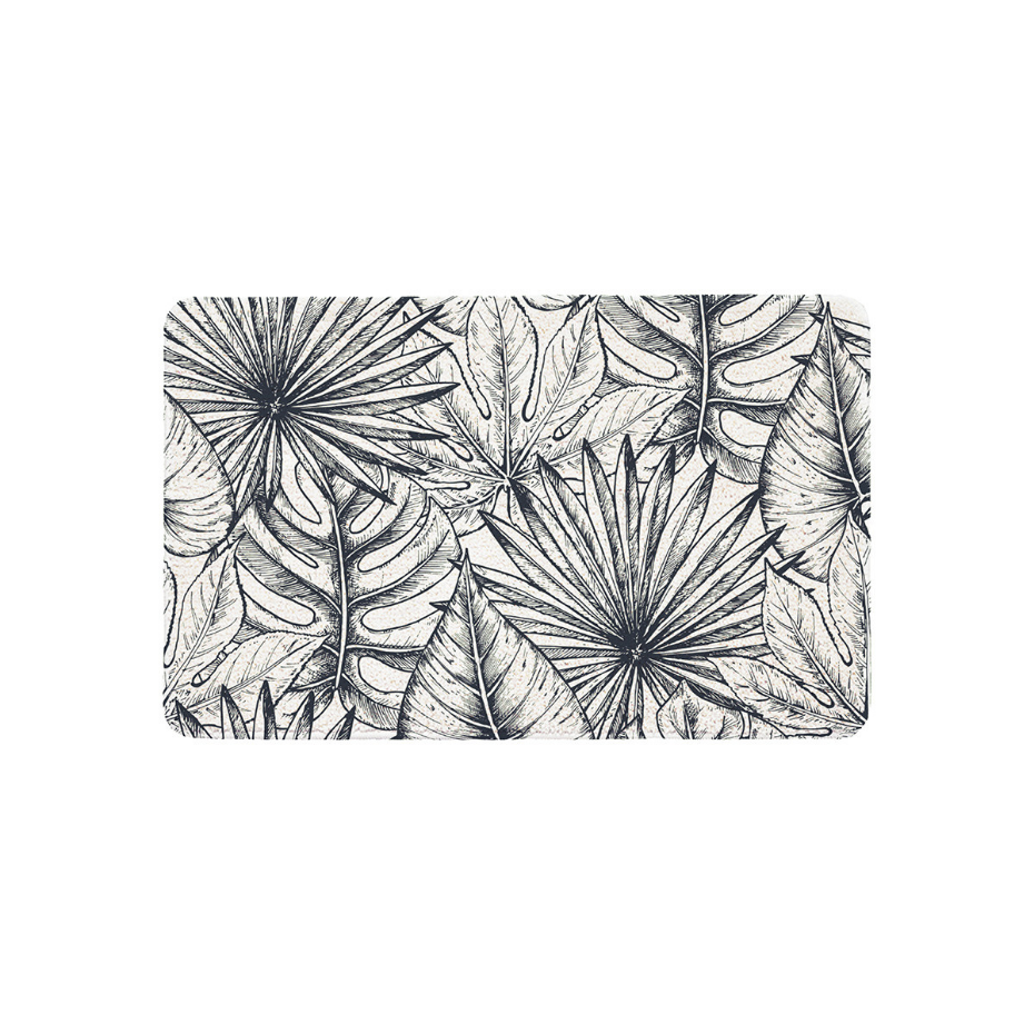 Tapis de bain antidérapant imprimé feuillage TROPIC