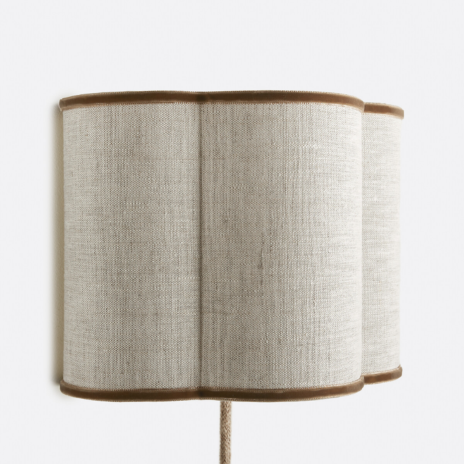 Applique en lin et velours, THADE