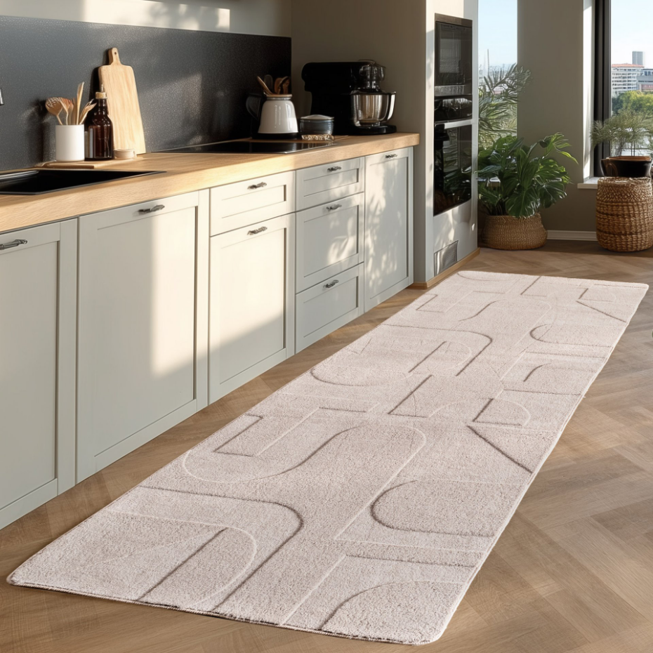 Tapis de salon à relief motif design LENNY