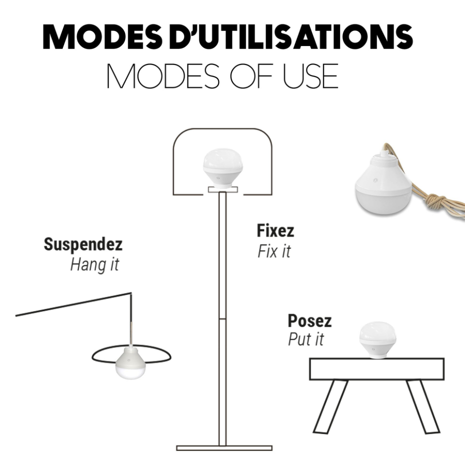 Suspension sans fil BELLA RGB H38CM