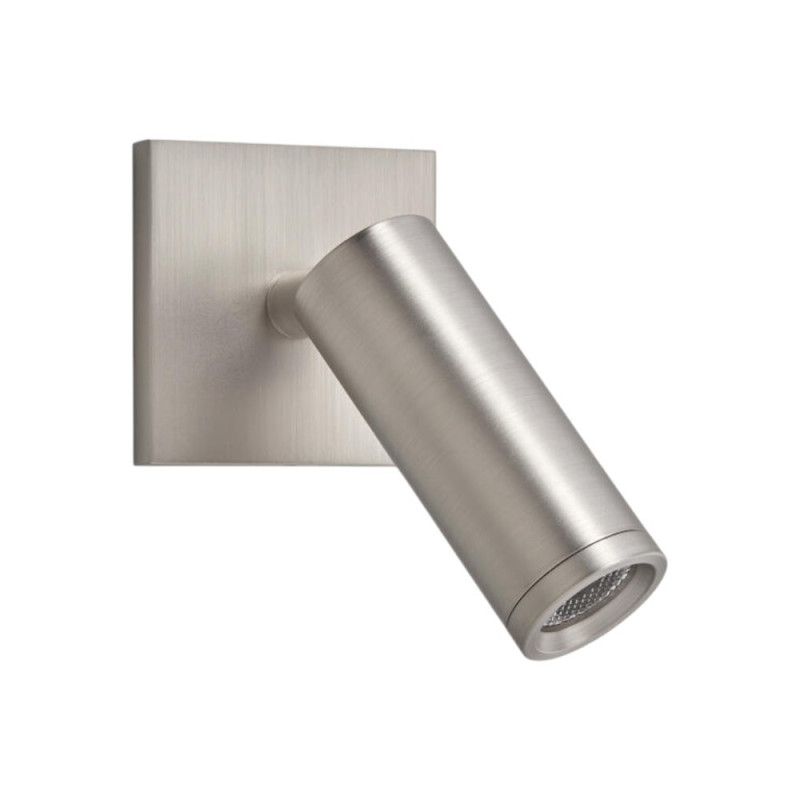 Petite Applique liseuse led encastrable nickel mat Asia