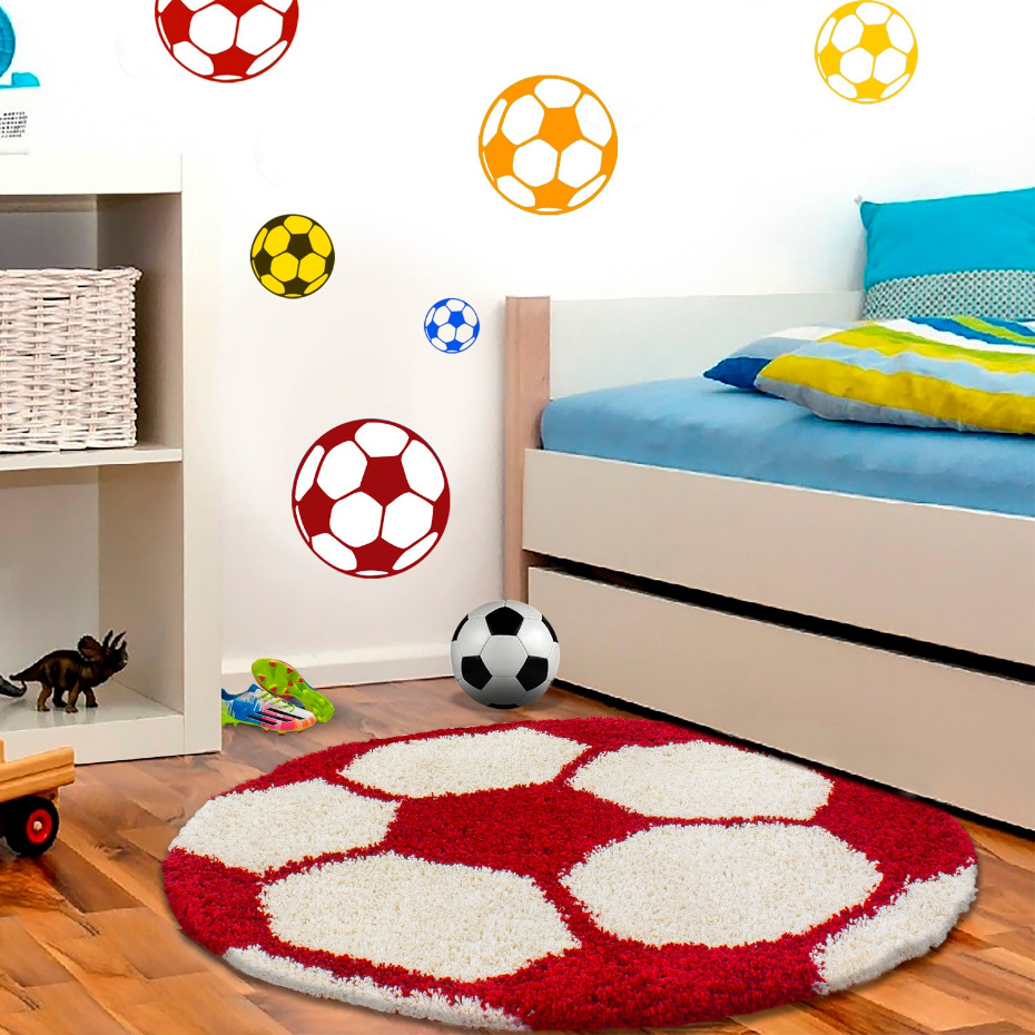 Tapis rond enfant motif ballon FUN