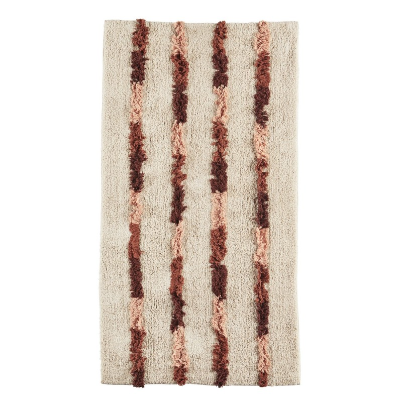 Tapis rayé tufté coton