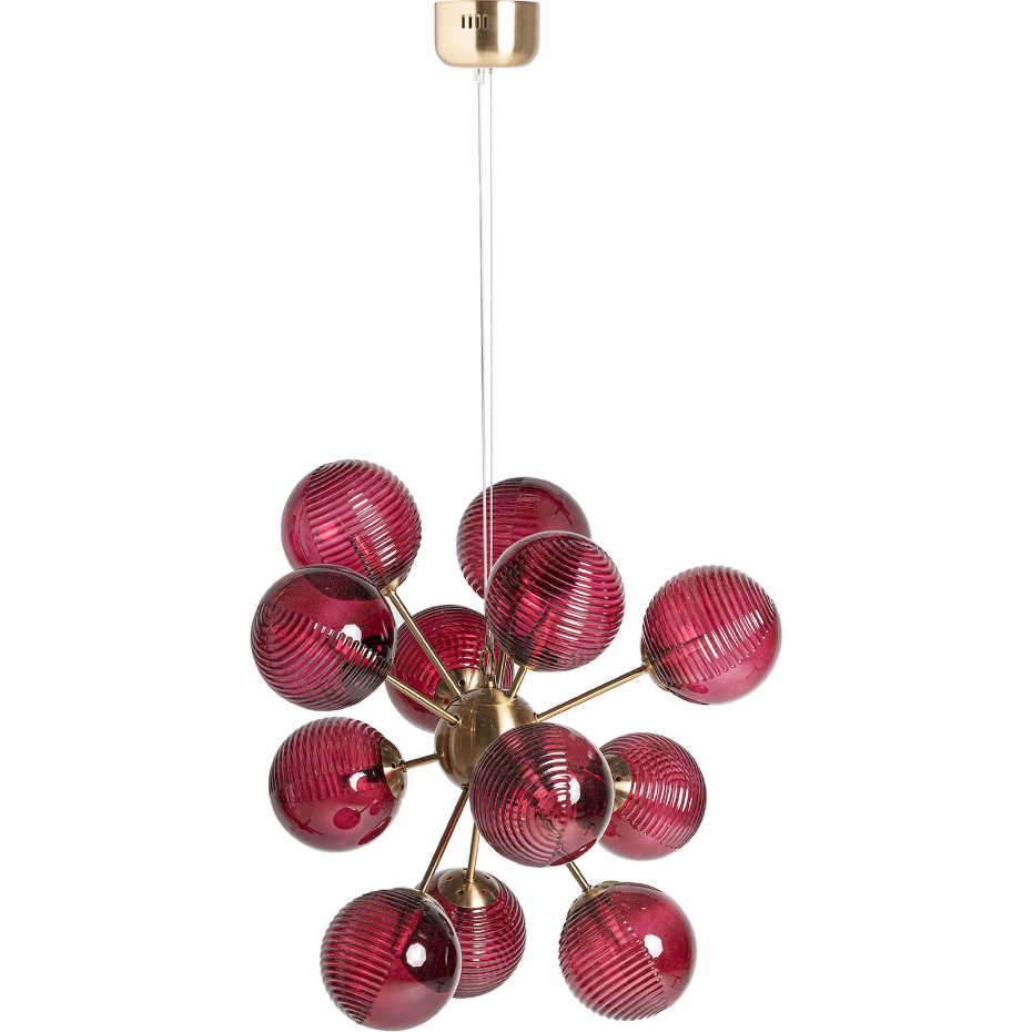 Lustre contemporain en cristal fumé pour salon
