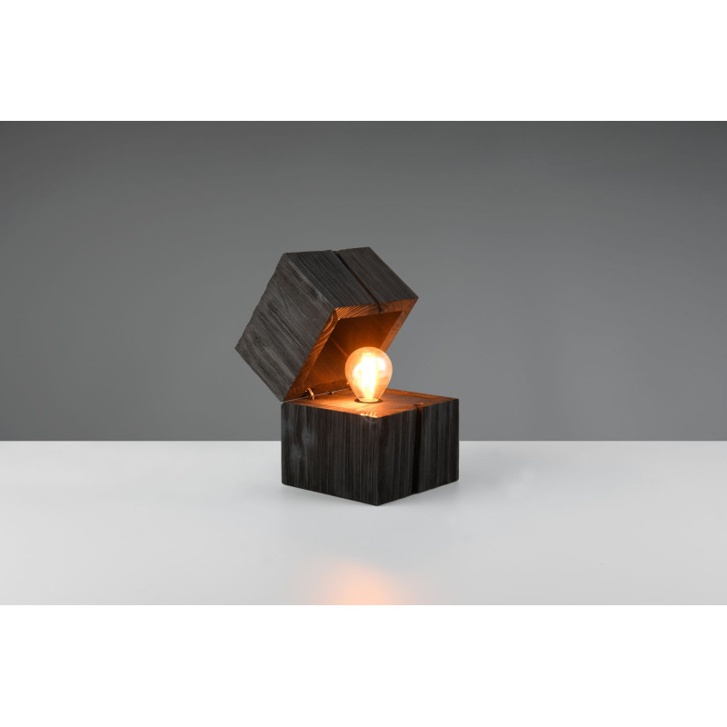 Lampe design en bois vintage, TRESOR