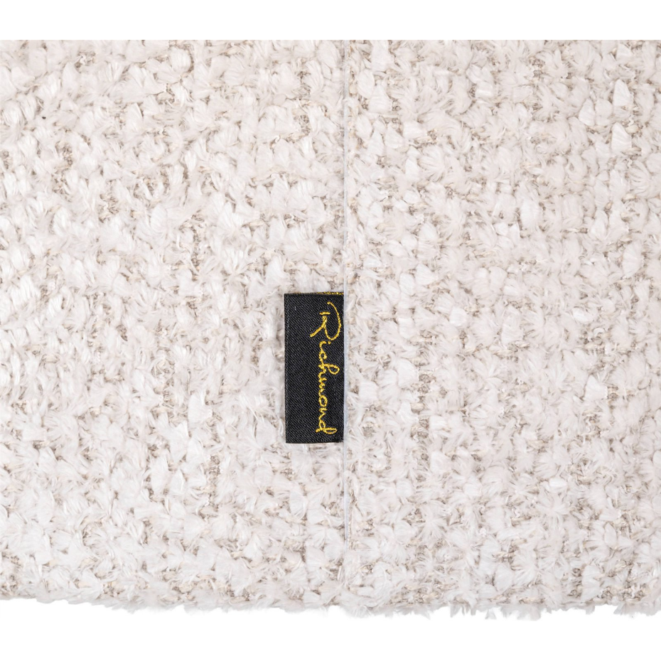 Abat-jour rond en polyester texturé pour lampe de salon