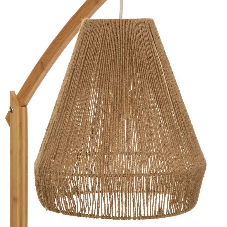 Lampadaire arc bambou et chanvre naturel PALM