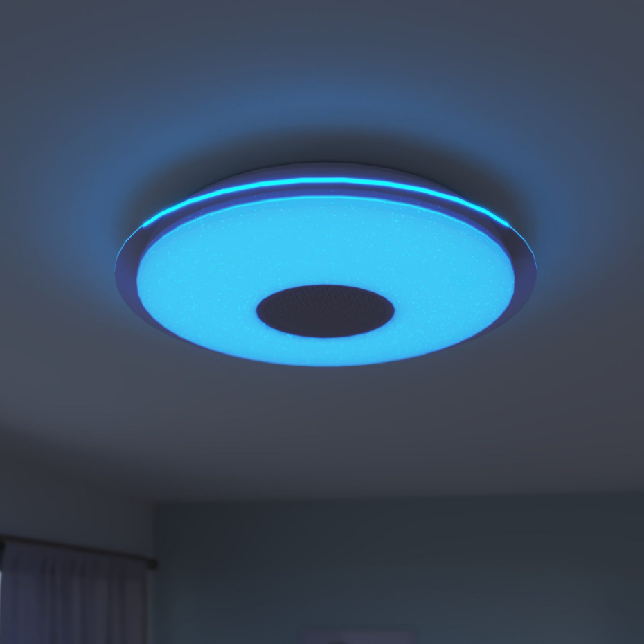 Plafonnier connecté LED avec enceinte, VZZINI ENKI