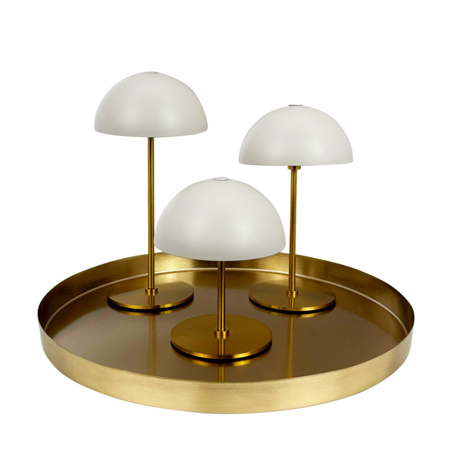 Lampe à poser LED ALONG Lot de 3 + plateau