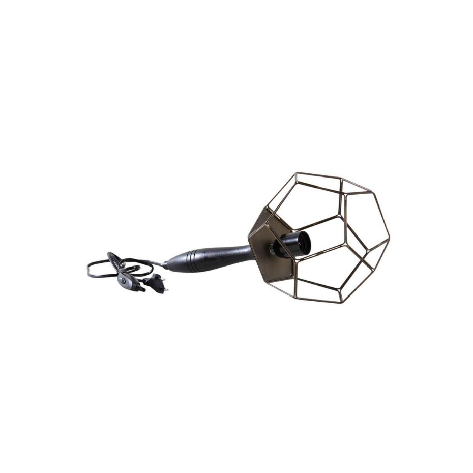 Lampe baladeuse en laiton et bois foncé