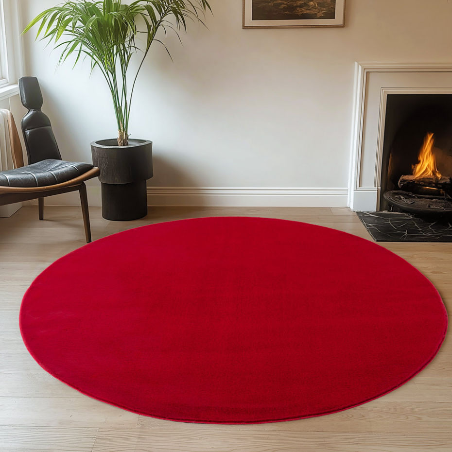 Tapis de salon uni doux ALBA