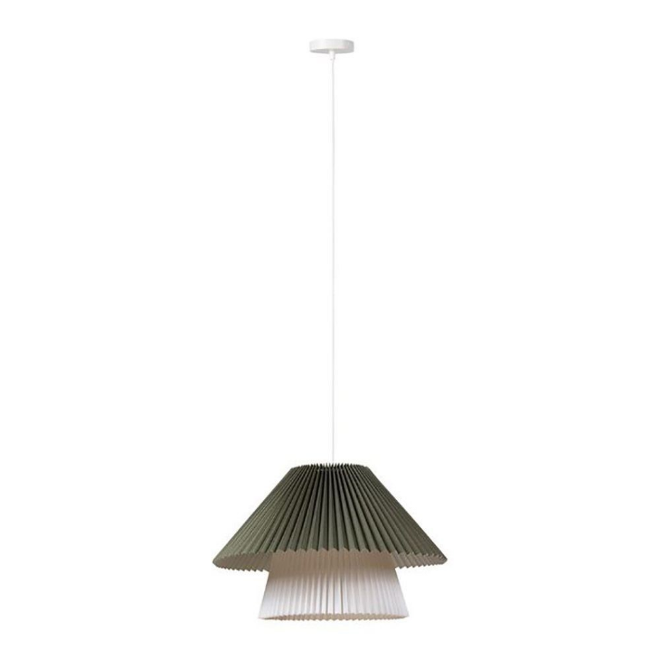 Suspension Double Tissu Aurélia Beige Blanc D52