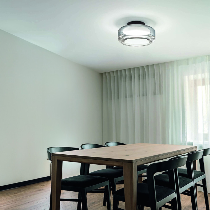 Plafonnier à led intégré en verre Topico