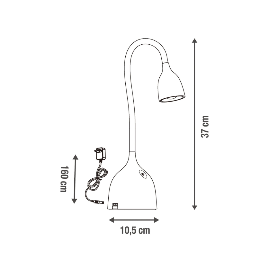Lampe de bureau en fer, SWALLOW