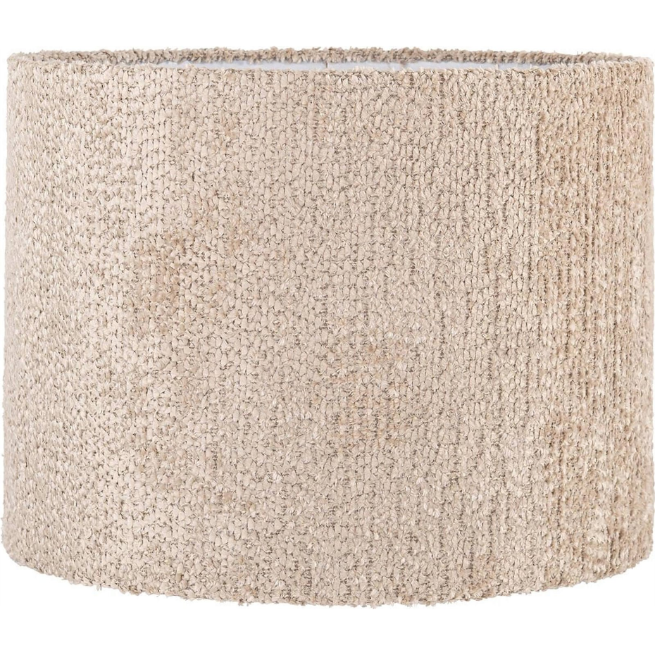 Abat-jour rond en polyester effet texturé