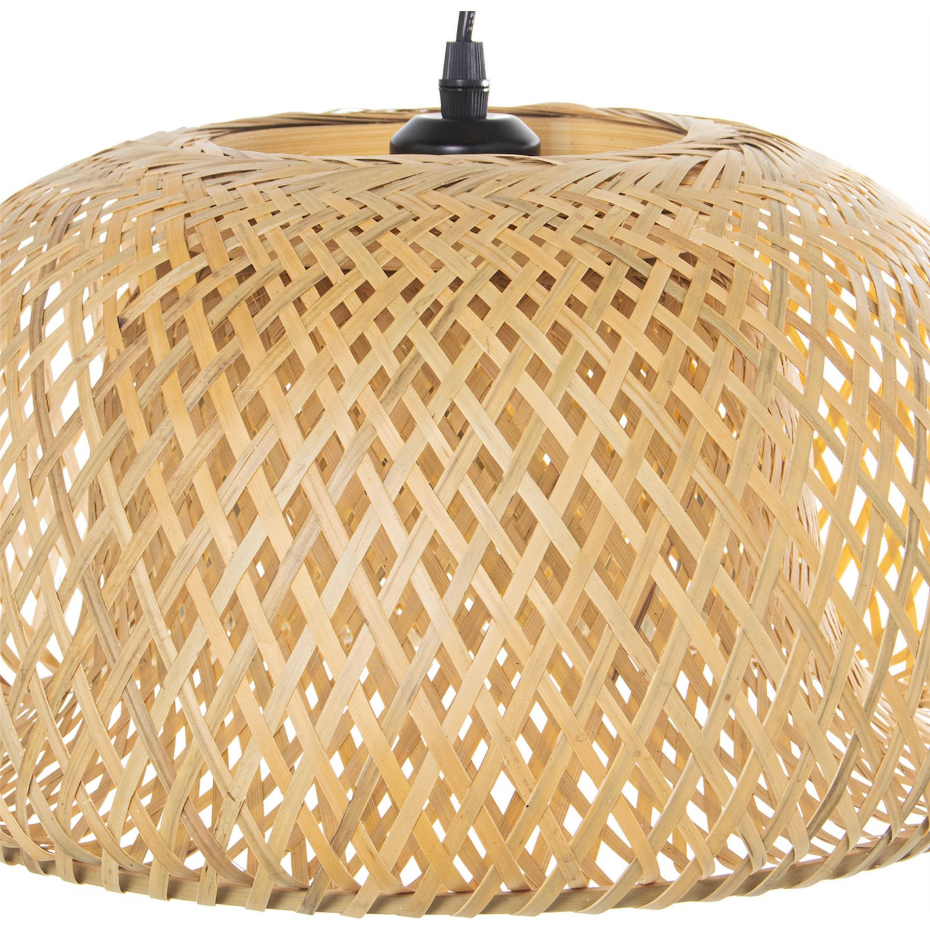 Suspension en métal et bambou tressé 38 cm