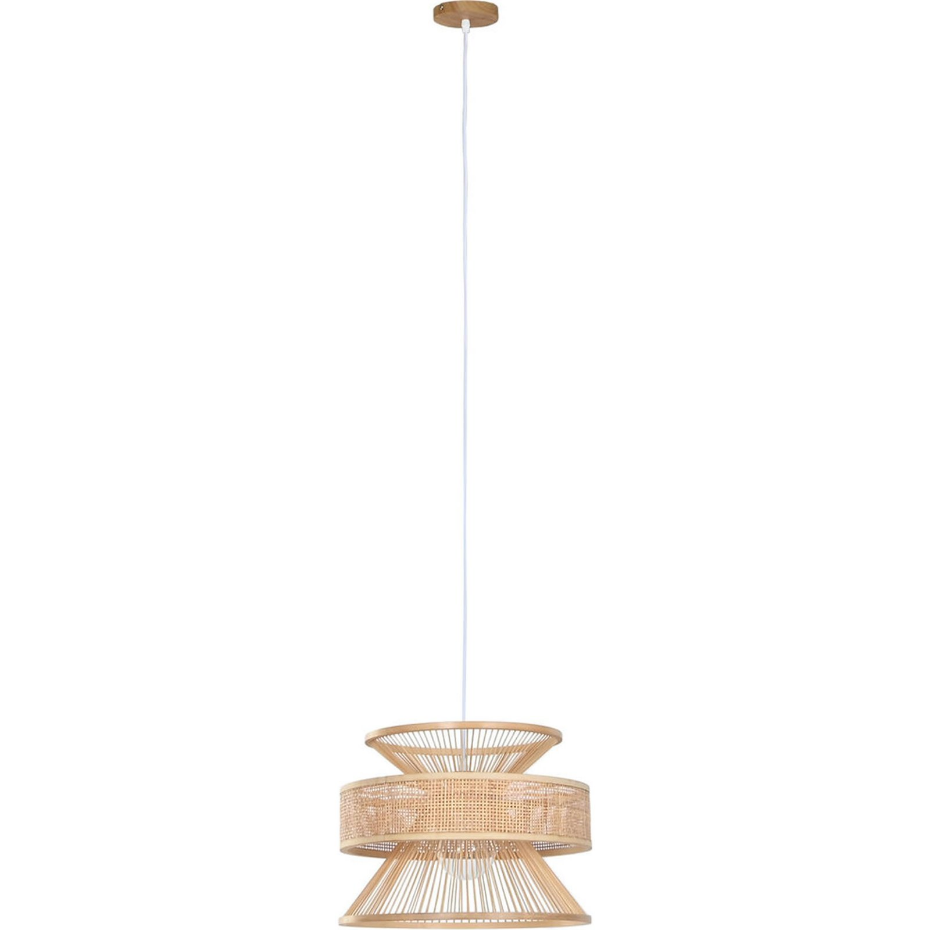 Suspension en bambou et rotin ronde Urban