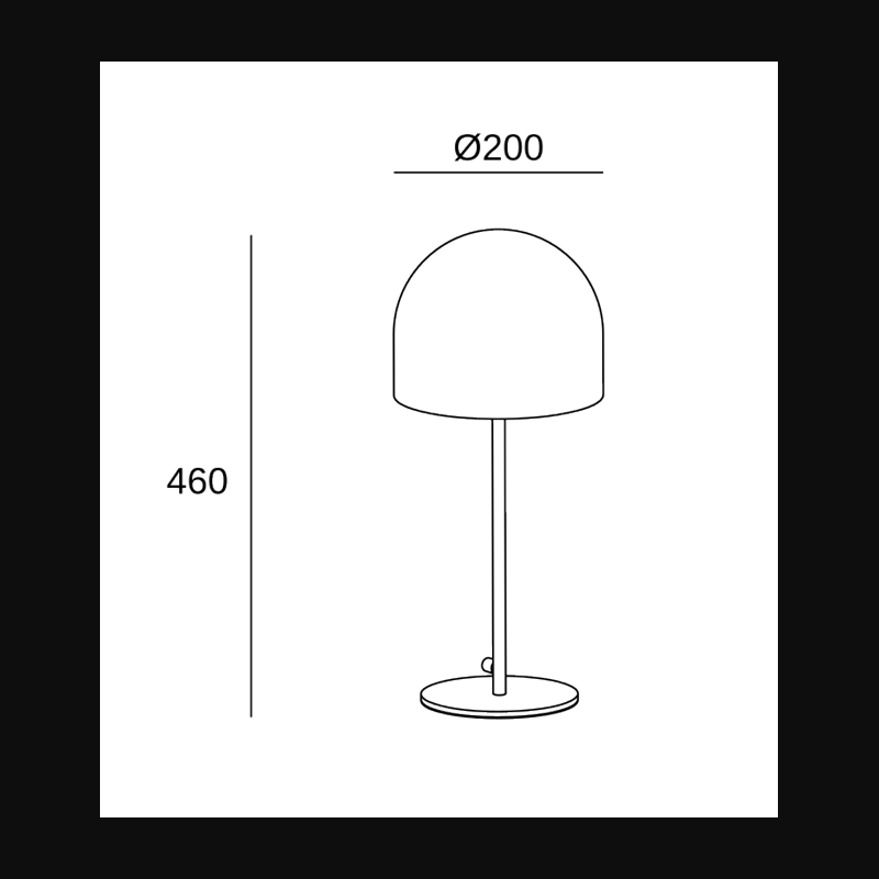 Lampe design en métal, FRES