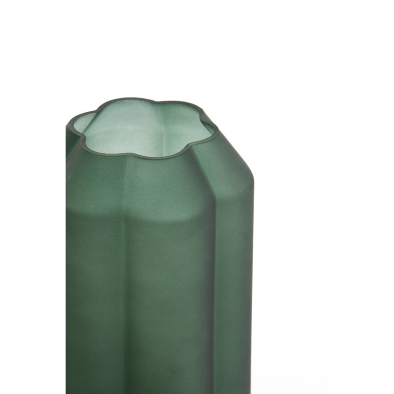 Lampe à piles verre Ivias vert et or