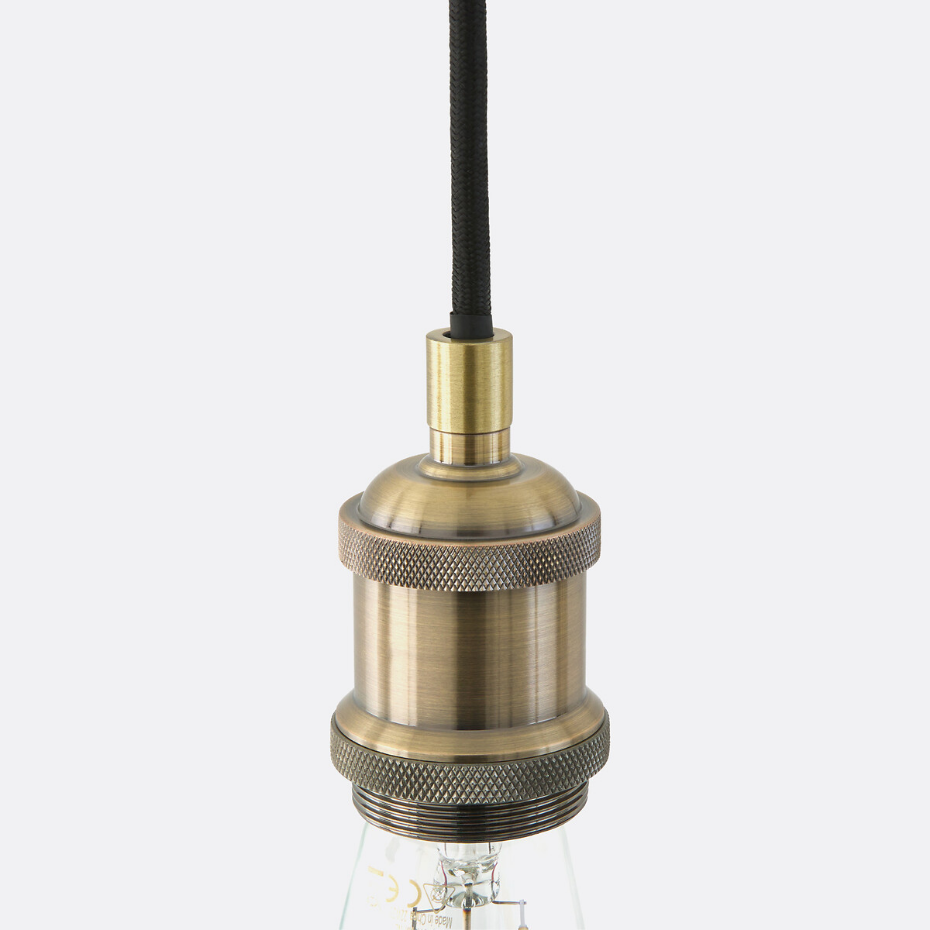 Suspension grappe métal fer et tissu, Palatina