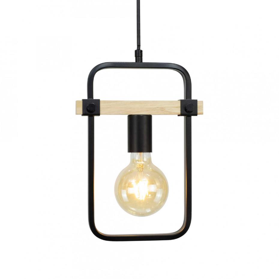 Suspension en métal et bois d'hévéa, FOULI