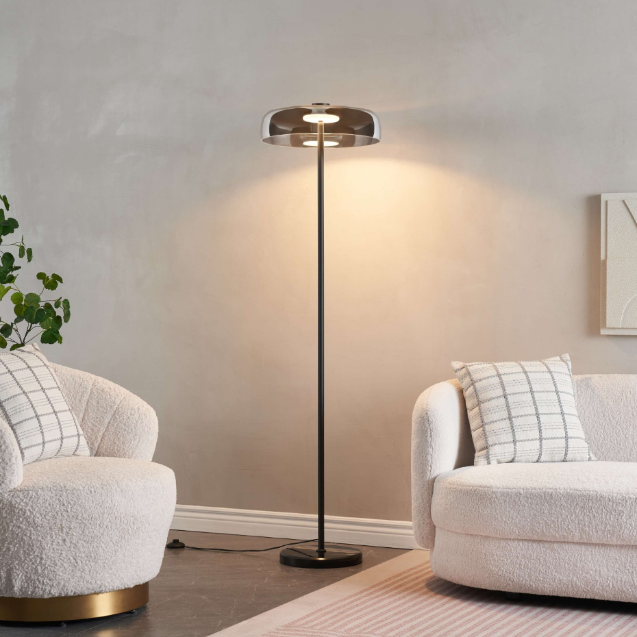 Suspension LED verre disque design - RICCARDO