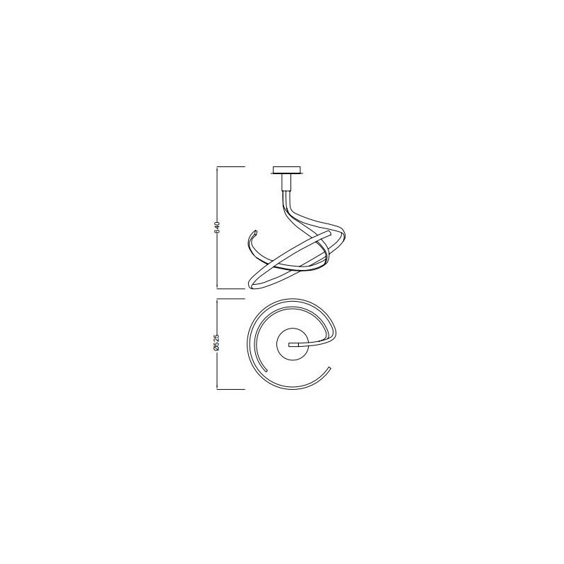 Plafonnier design , D.52.5 , NUR