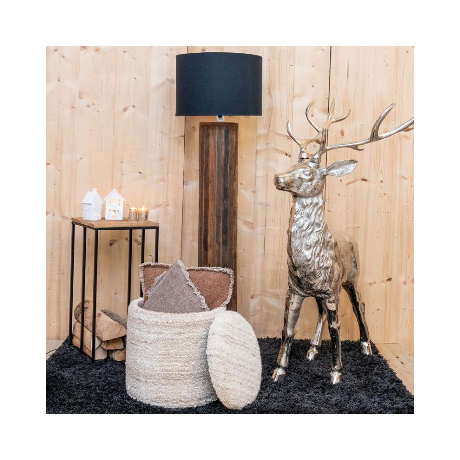 Pied de lampe en bois recyclé H130