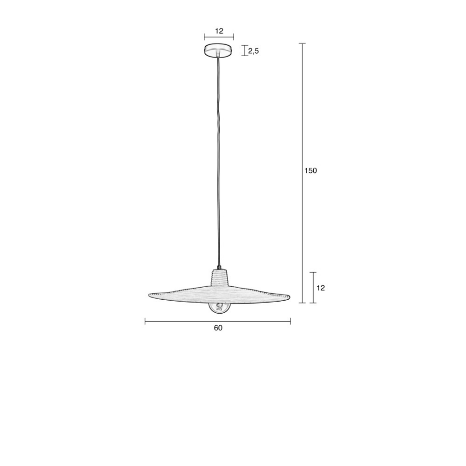 Suspension en rotin  - BALANCE