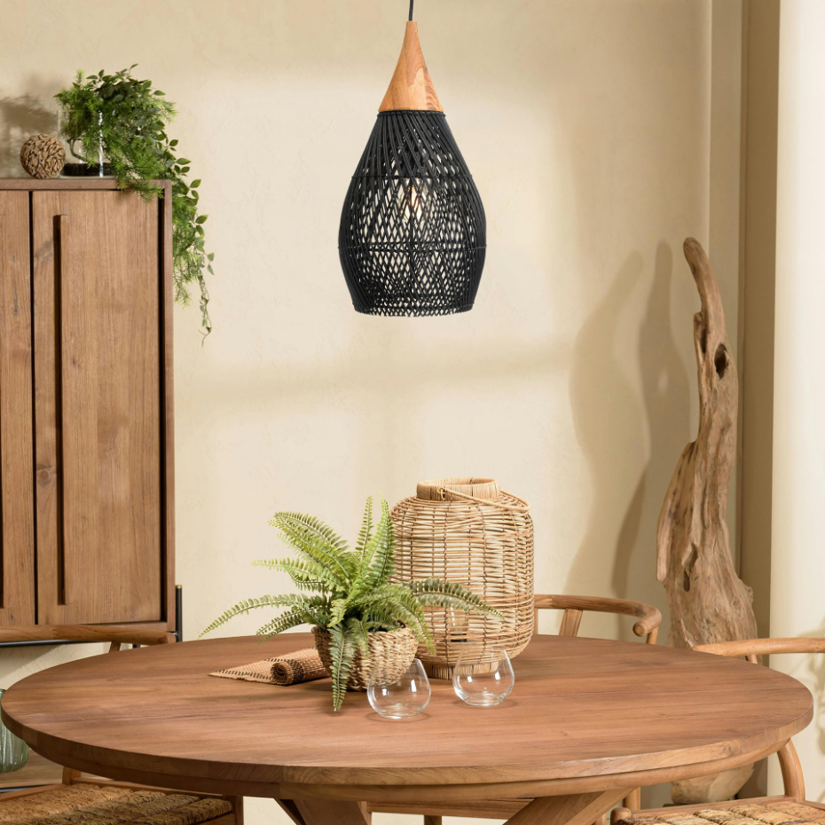 Suspension goutte en rotin 25cm FOLELLI