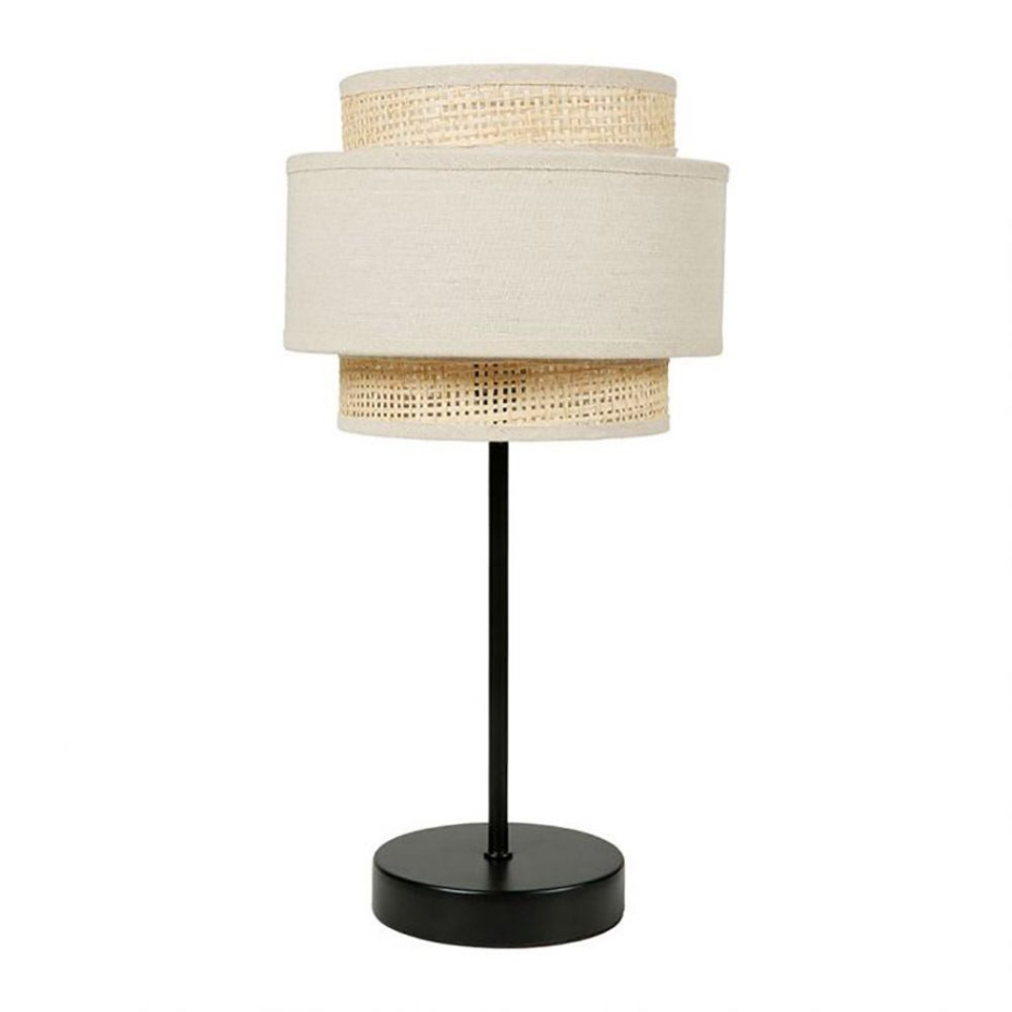 Lampe Abat-jour Papier Rotin 3 Niveaux Beige