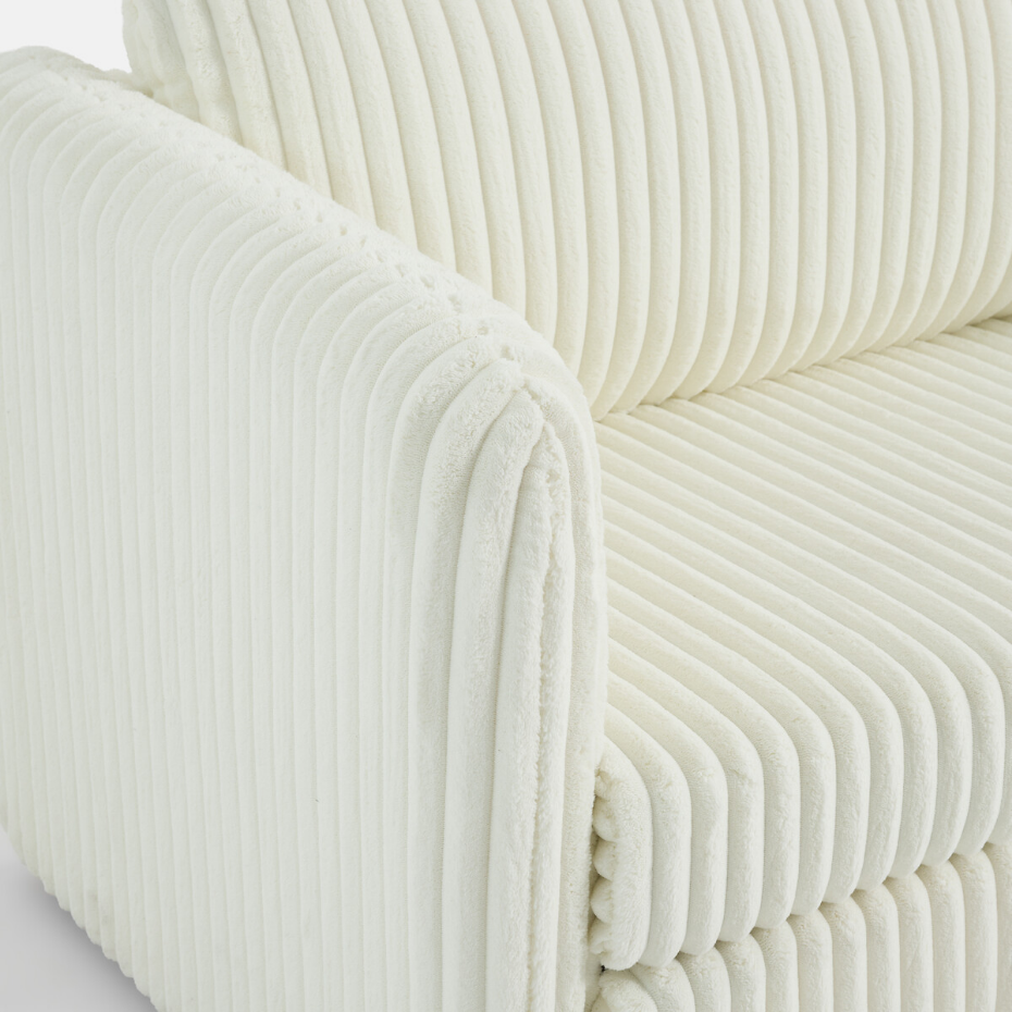 Banquette-lit velours grosses côtes XL, Hazel