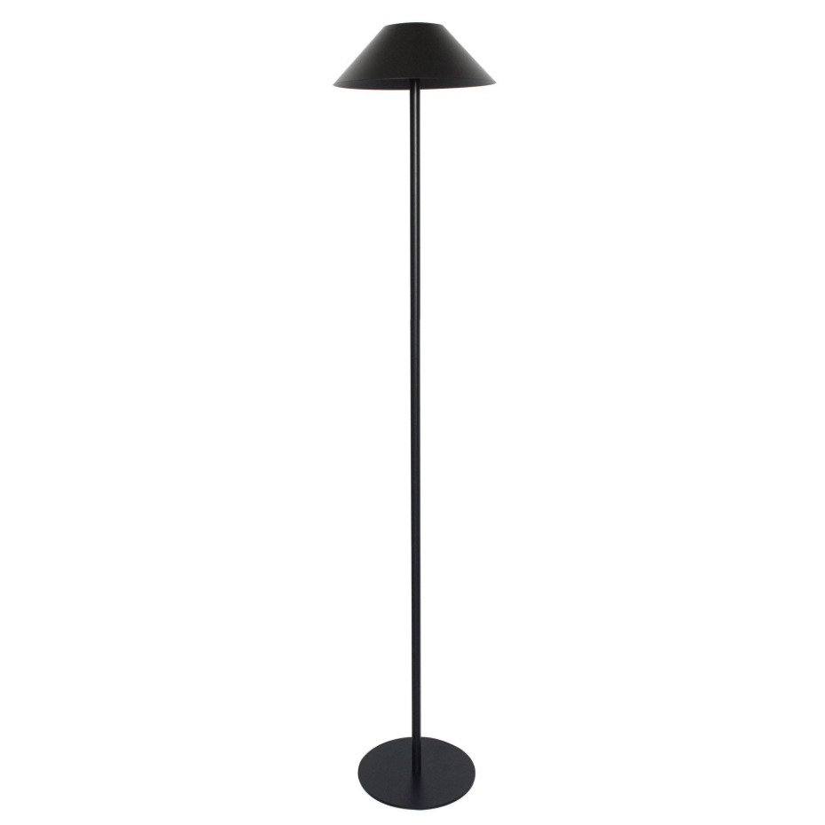 Lampadaire solaire NERIO TALL en acier noir H150cm