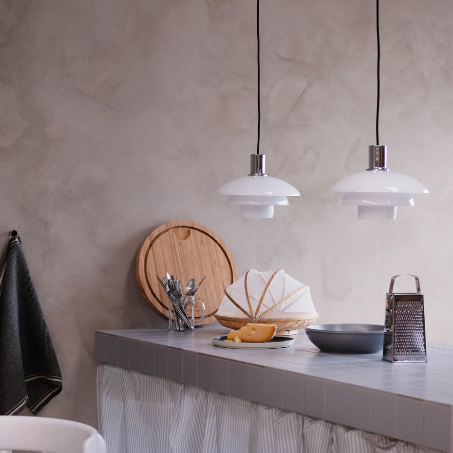 Suspension verre opale D28 MORPH