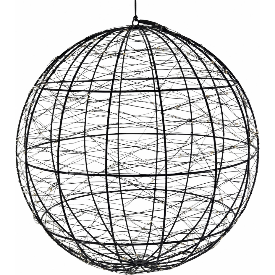 Suspension boule ronde en métal leds intérieur extérieur