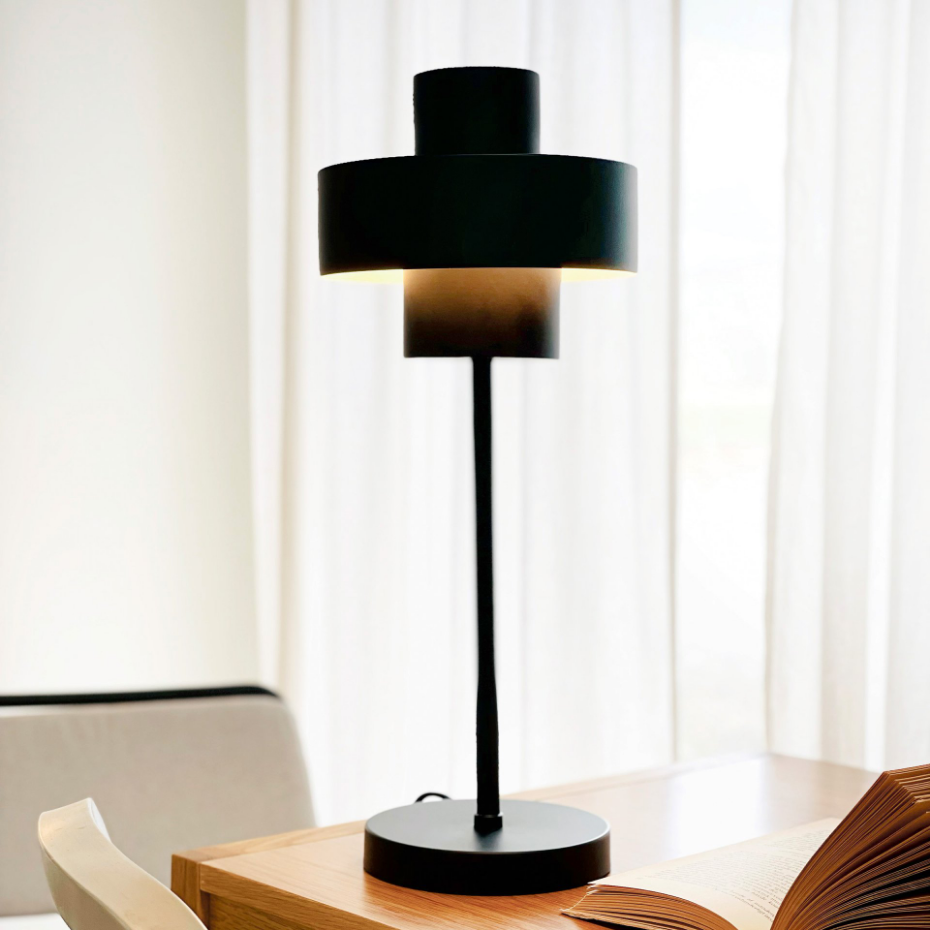 Lampe à poser en métal noir STOKE