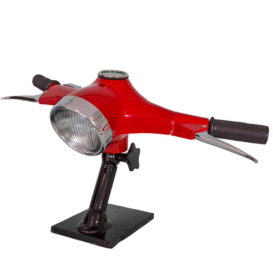Applique murale rouge phare de moto