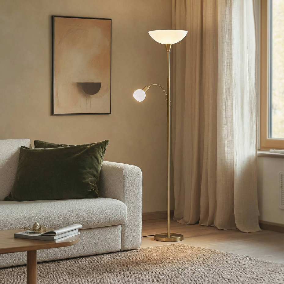 Lampadaire en métal moderne, Elaina
