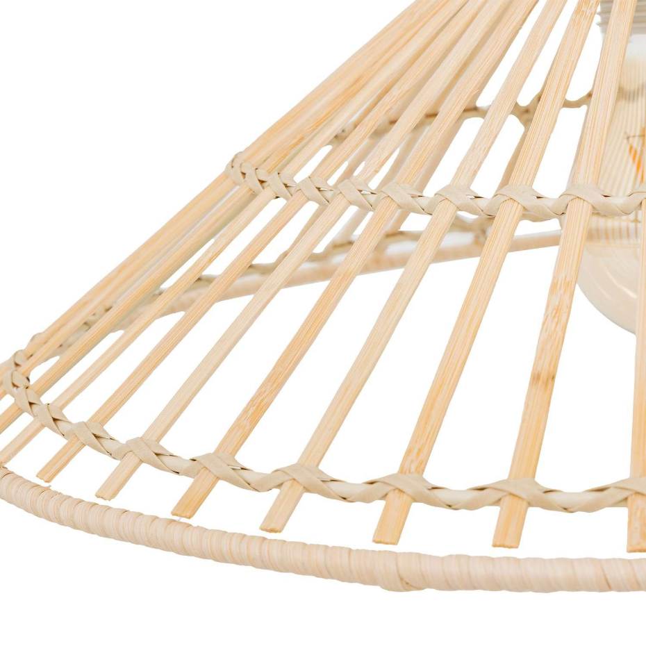 Suspension cône en bambou naturel